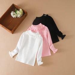 Girls Sweater 2024 New Winter Children Clothes Kids Tops Warm Knitwear Kids Sweater Baby Girls Turtleneck Sweaters