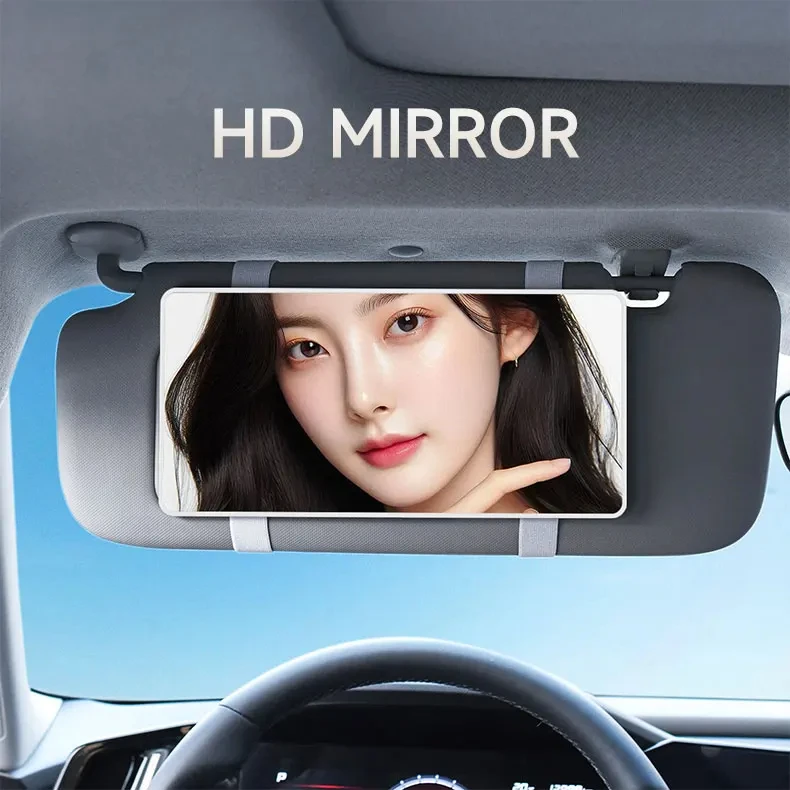 Tragbare Auto Make-Up Spiegel Universal Auto Innenspiegel Auto Sonnenschutz Visier HD Spiegel Für Mädchen Frauen Auto Zubehör – Detail 1