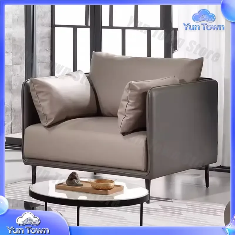 Single Tiger Chair for Light Luxury Modern Design Nordic Leisure Orange Living Room Velvet Furniture