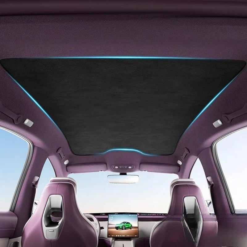 

For Xiaomi YU7 SU7 2024 2025 Sunroof Sunshade Suede Anti-UV Heat Insulation Roof Glass Sun Shade Skylight Modification Accessory
