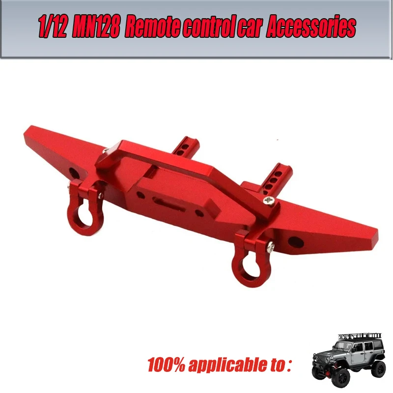 

MN128 Mn86 G500 Remote Control Car Metal Front and Rear Bumper with Tow Hook 1/12 RC Crawler Car Upgrade Parts Accessories