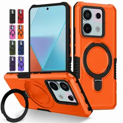 New Military Grade Armor Case For Redmi Note 13 Pro 13C 12C Note 12S 11 10 Pro 10S 5G 4G Cover Stand Holder Funda Shell Coque