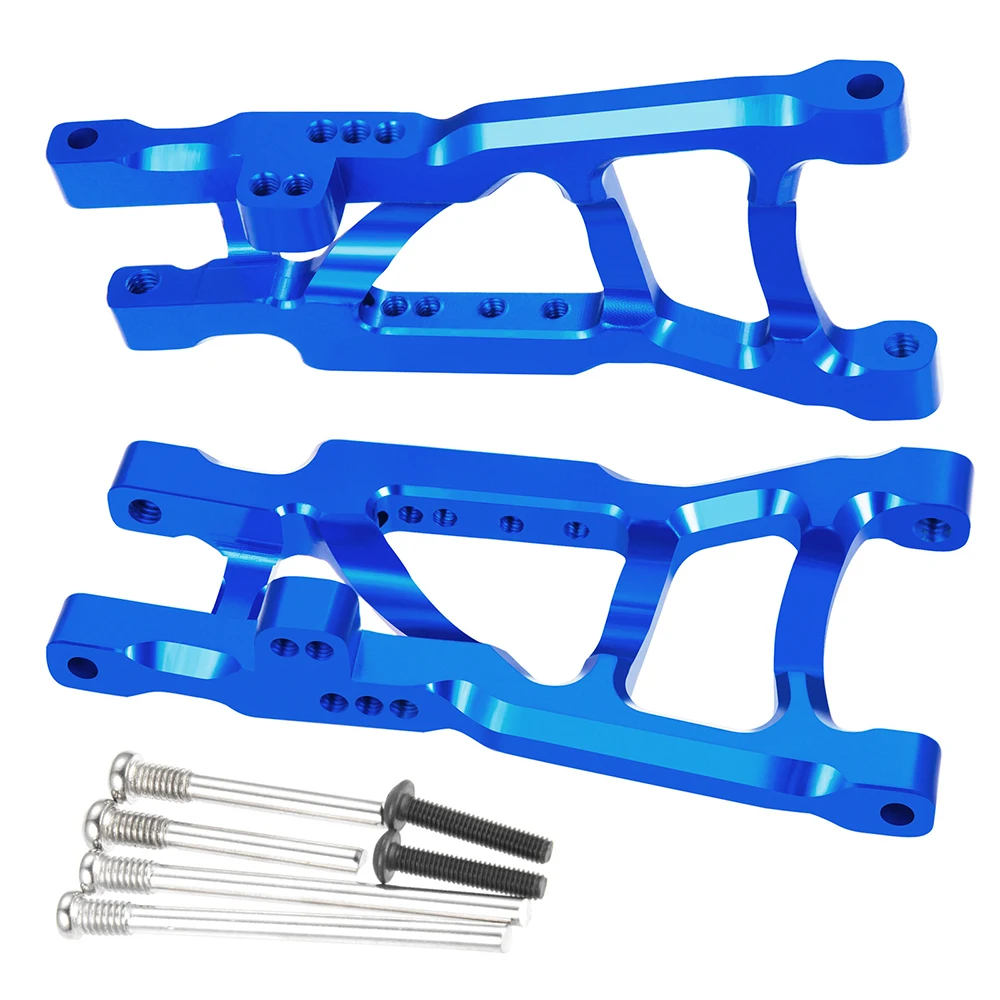 AXSPEED-brazos de suspensión inferior delanteros y traseros de Metal para 1/10 Slash Rustler 4X4 2WD, piezas de actualización de curso corto RC