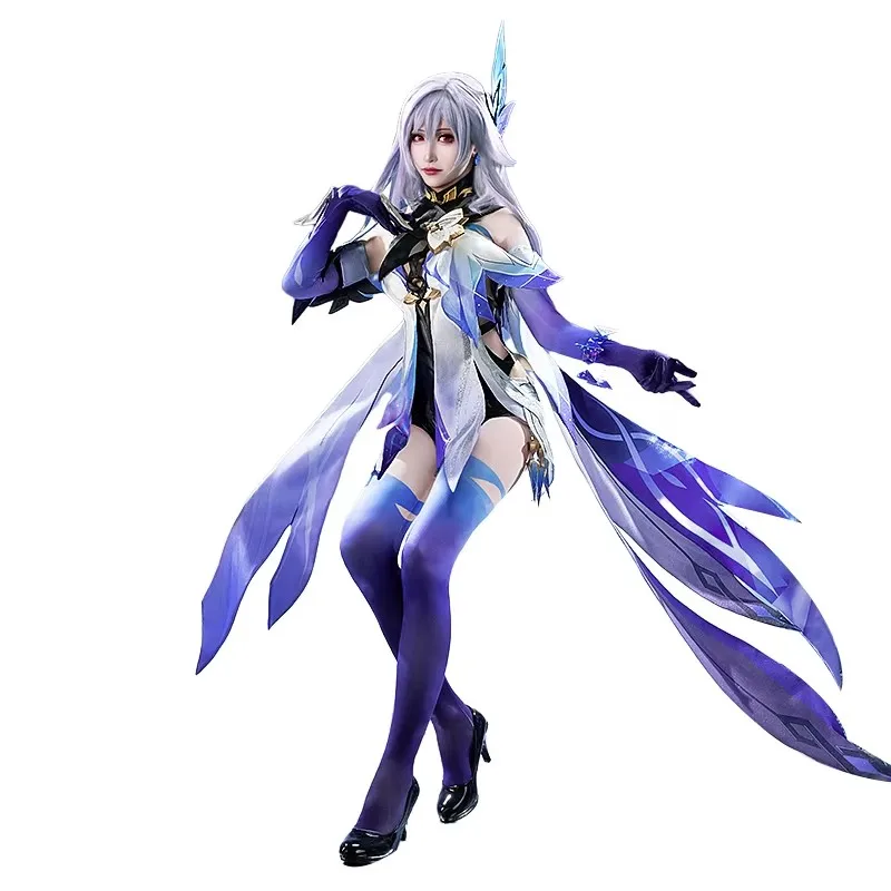 

CosAn Game Genshin Impact Skirk Cosplay Costume Sweet Elegant Combat Uniforms Female Dress Role Play Clothing Women’s Wear