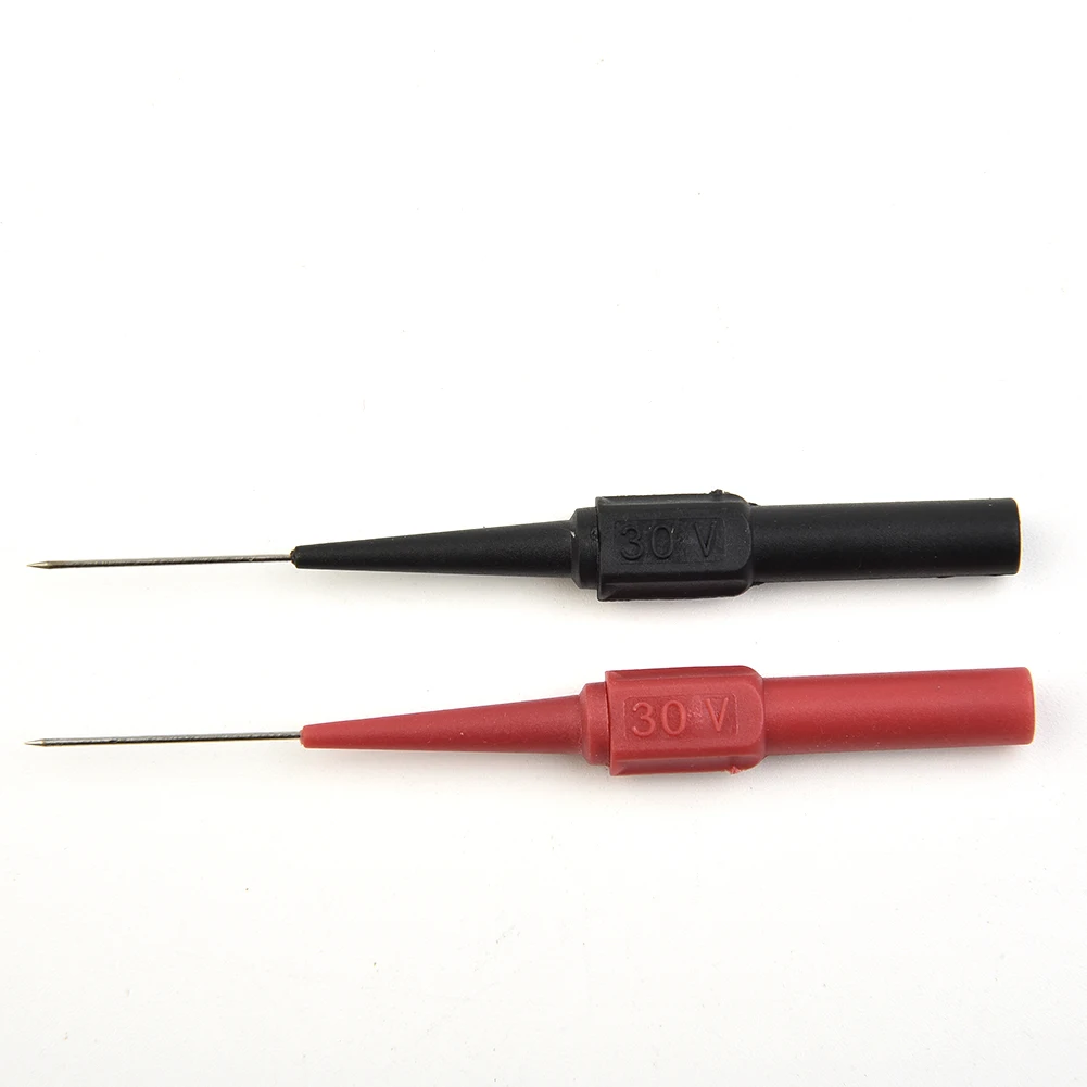 2/10pcs Multimeter Test Probe 1A 30V Stainless Steel Insulation Piercing Needle Pin Non Destructive Multimeter Test Probe