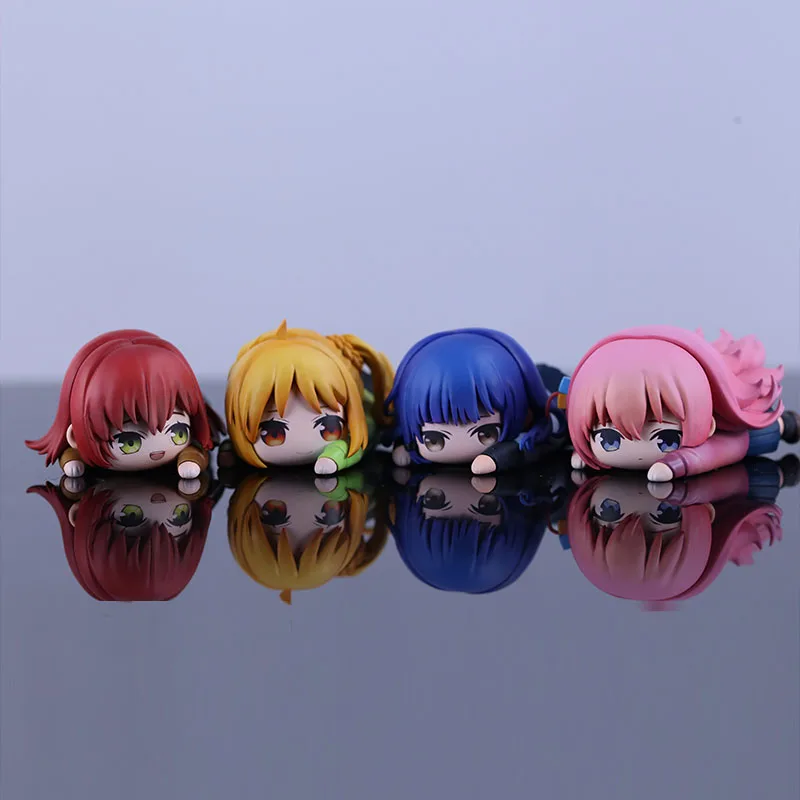 

Anime BOCCHI THE ROCK 4 Pcs/Set Kawaii Sleeping Figure Gotoh Hitori Ijichi Nijika Yamada Ryo Kita Ikuyo Mini PVC Dolls Gifts