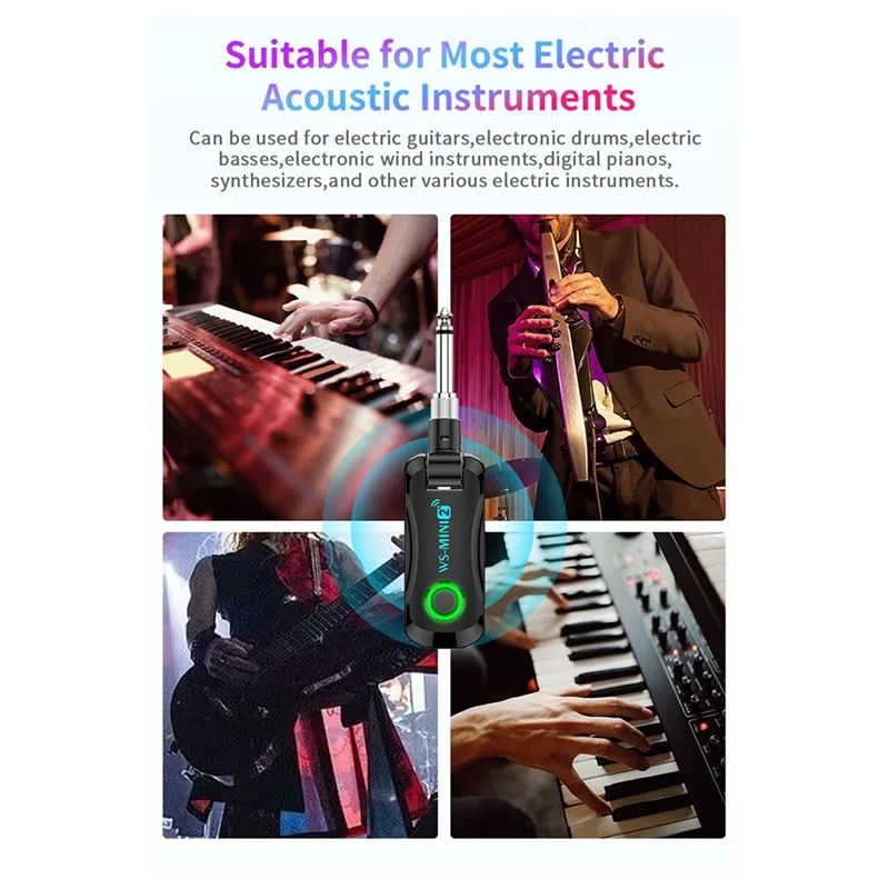 

Upgrade 2.4G Guitar Wireless Transceiver System Low Latency Real-Time Transmission Guitar Wireless Transmitter Receiverabht