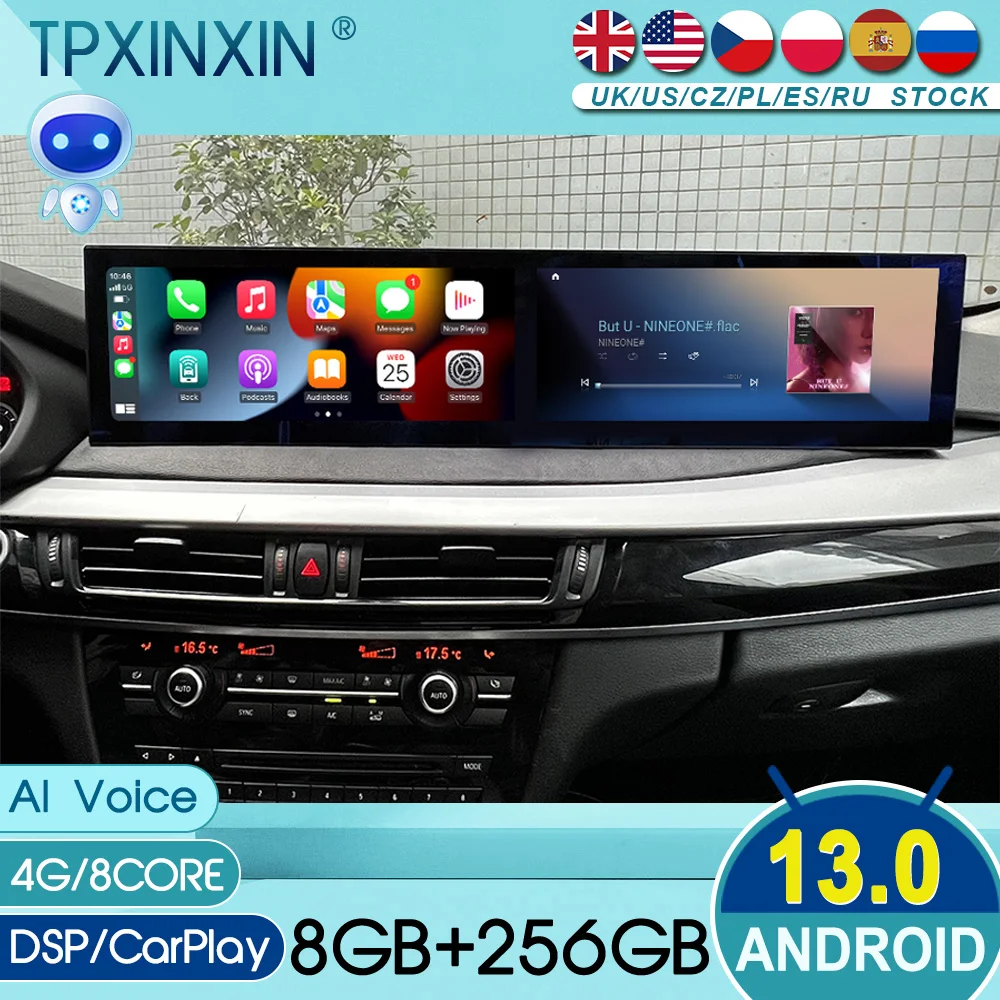 

Для BMW X5 2014 2015 2016 2017 Android Auto Carplay автомобильный радиоприемник автомобильный мультимедийный стереоплеер GPS-навигация IPS головное устройство