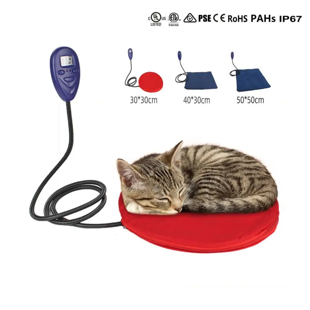 110-220V 7 Gear Waterproof Electric Kitten Pet Dog Cat Washable Bunny Heating Pad Heated Warm Mat Thermal Protection Blanket Bed