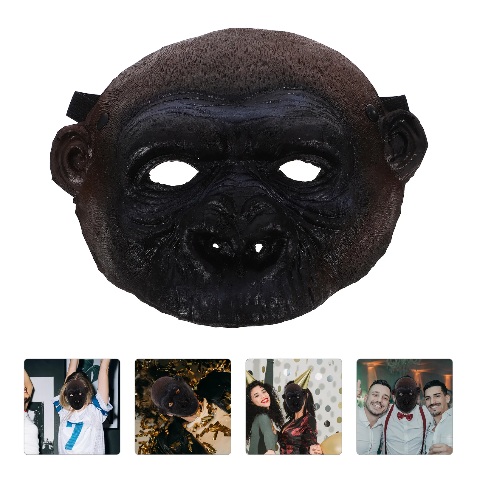 

Halloween Monkey Mask Masquerade Party Scary Costume Eco-Friendly Half Face Animal Mask For Adults Kids Cosplay Festival