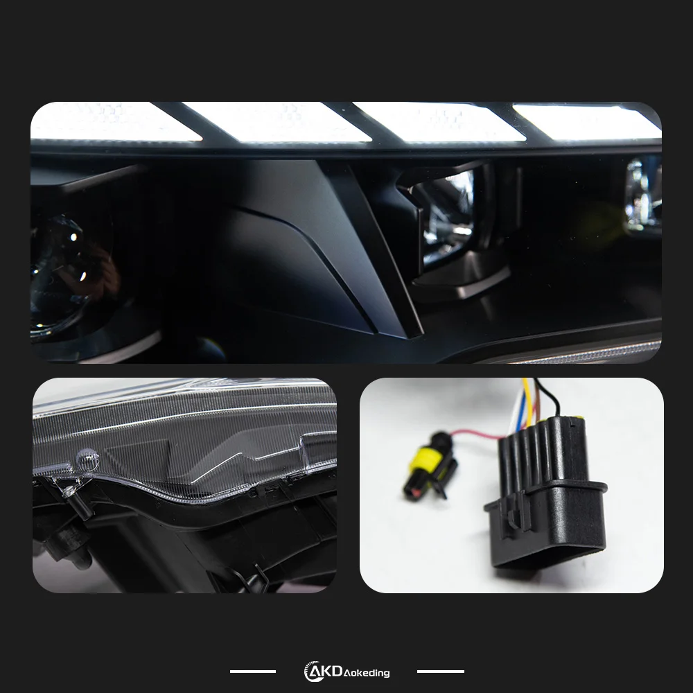 AKD Head Lamp for Mitsubishi Lancer LED Headlight 2008-2018 Headlights Lancer DRL Turn Signal High Beam Angel Eye Projector Lens