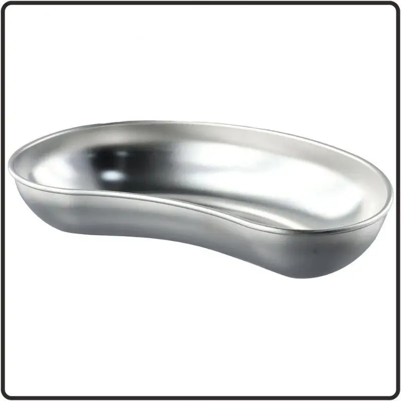 304 Stainless Steel Reusable 8 Inch Kidney Tray Silver Emesis Bowl Mixing Organizer Medic Waste