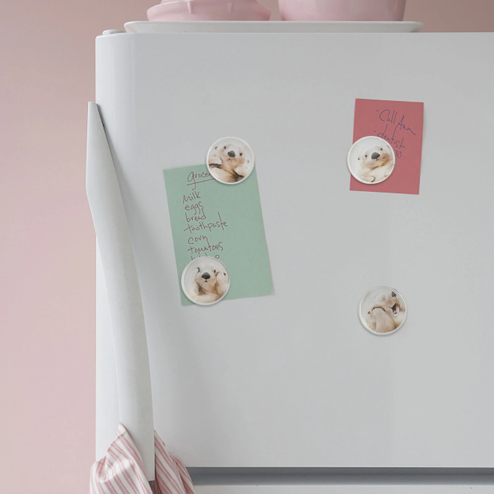 

12pcs Otter Refrigerator Stickers Fridge Magnets Smooth Edge Glass Magnetic Decor for Home Party Household