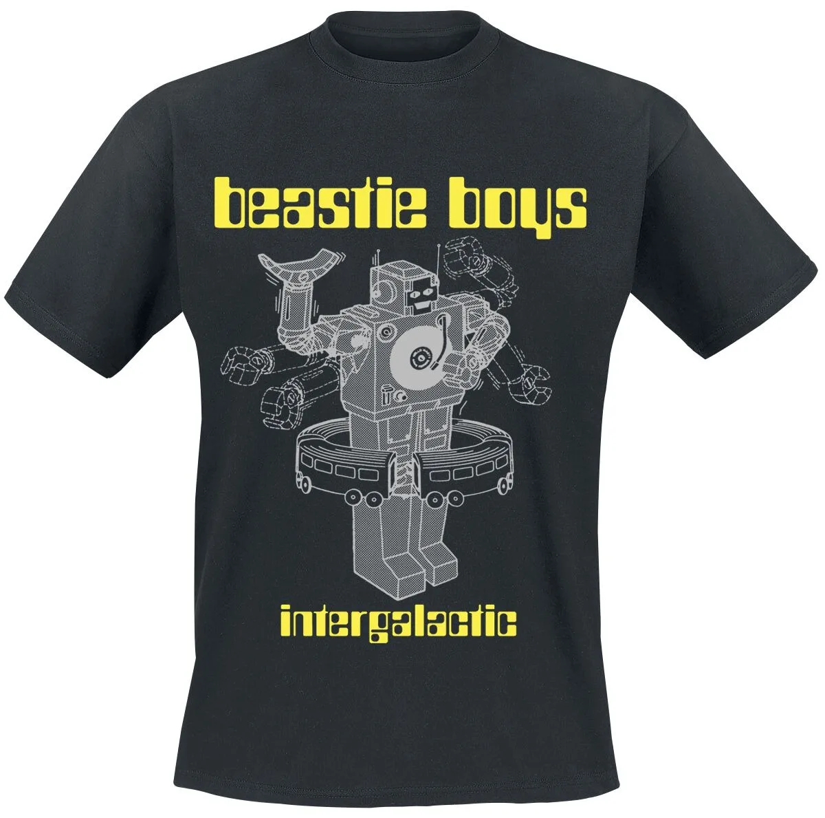 Beastie Boys Intergalactic Inspired Cotton T-shirt 90s Hip Hop Robot Graphic Streetwear Tee