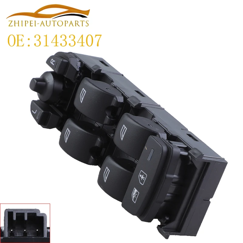 31433407 Master Driver Window Glass Control Lift Switch Car For VOLVO XC90 S90 V60 XC60 V90