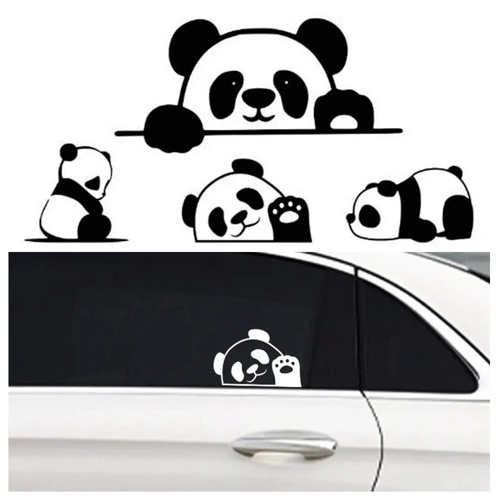 

Peeking Panda Car Stickers Vinyl ATV Creative Decal Cute Occlusion Scratch Refrigerator Air Conditioner Car Accessories