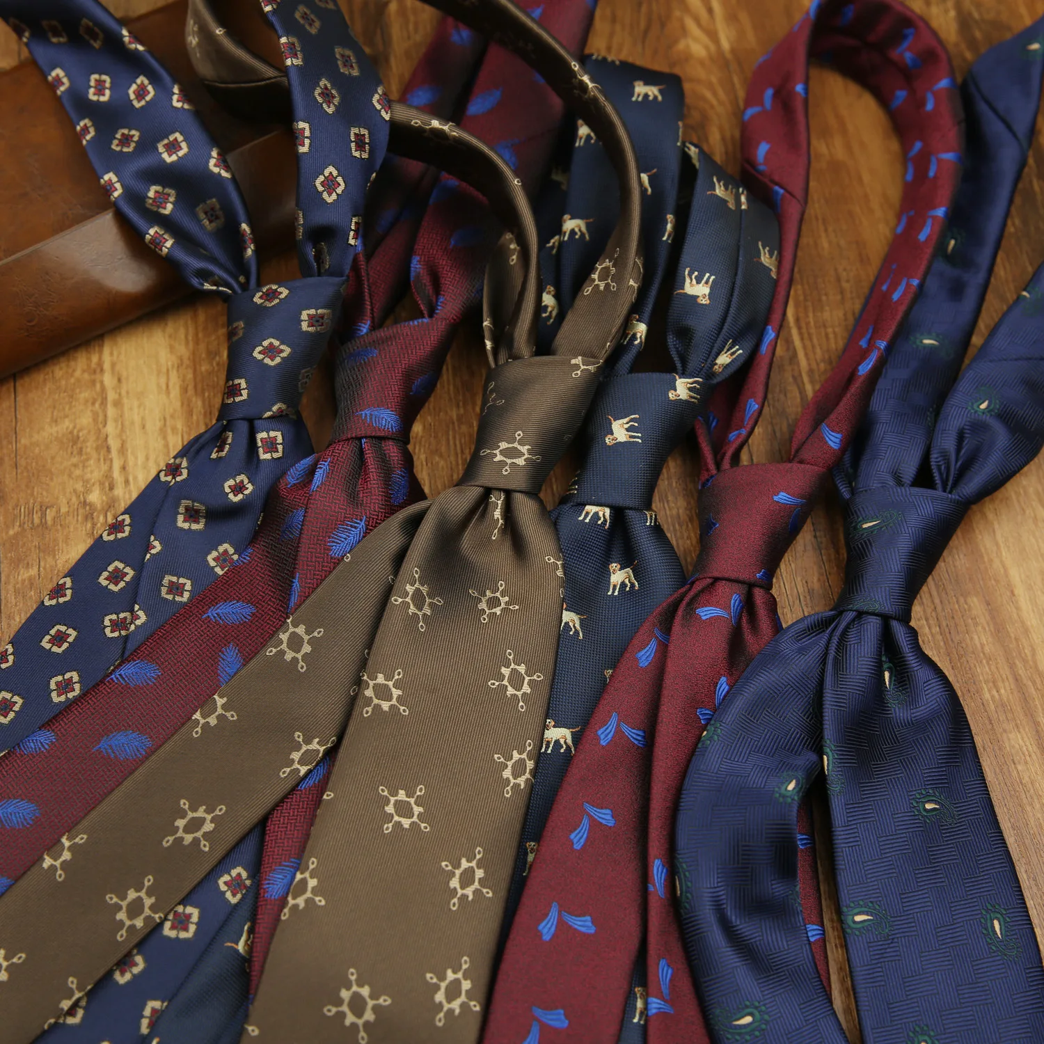 Fashion Mens 7cm Neckties Cartoon Animal Dog Floral Printed Neck Ties Casual Shirt Daily Neckwear Tuxedo Accessories Soft Cravat