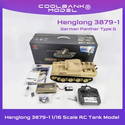 COOLBANK RC Tank,Henglong Modified Edition 1/16 2.4ghz Remote Control Tank Model German Panther G Tank 3879 Military Vehicle Toy