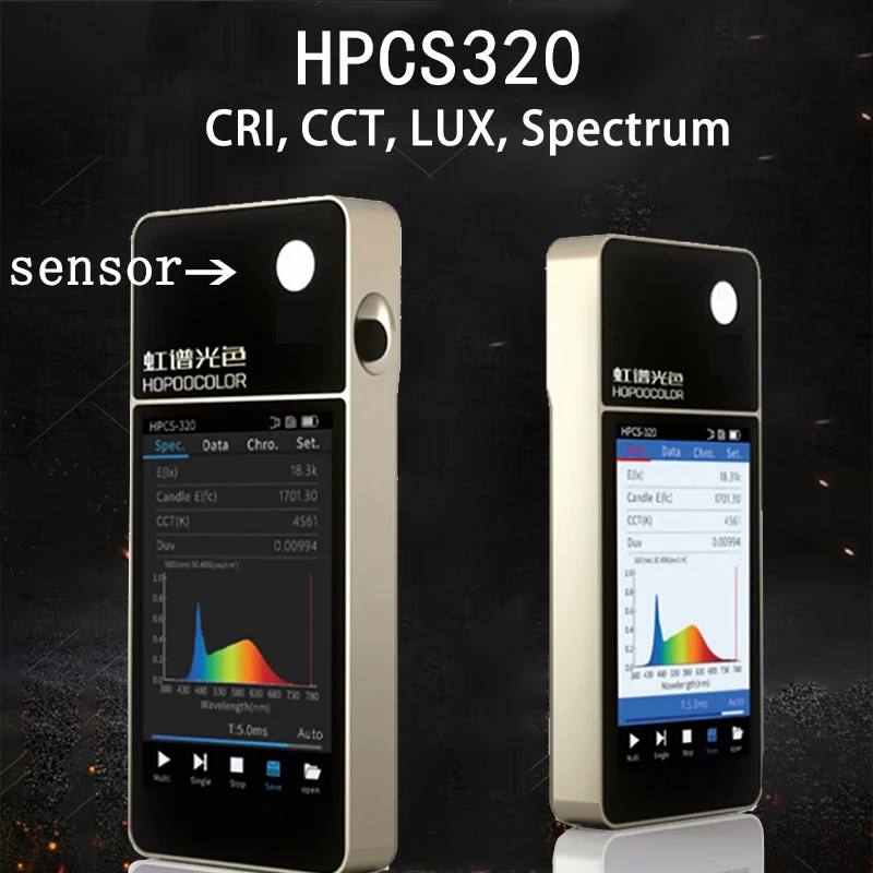 

Low Price Lux light meter CCT color temperature measurement Spectrum CRI Ra Spectrometer HPCS320