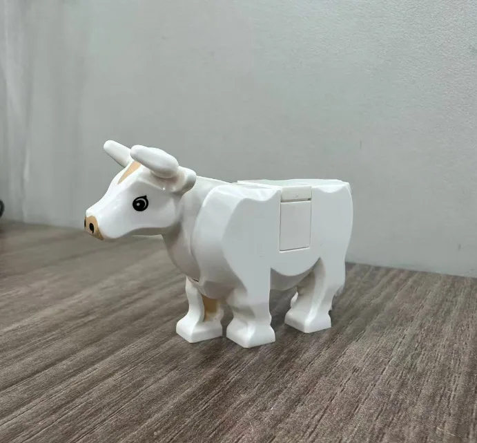 MOC Animals Building Blocks Tiger Lion Chimpanzee Deer Camel Elephant Giraffe Milk Cow Bricks Toys