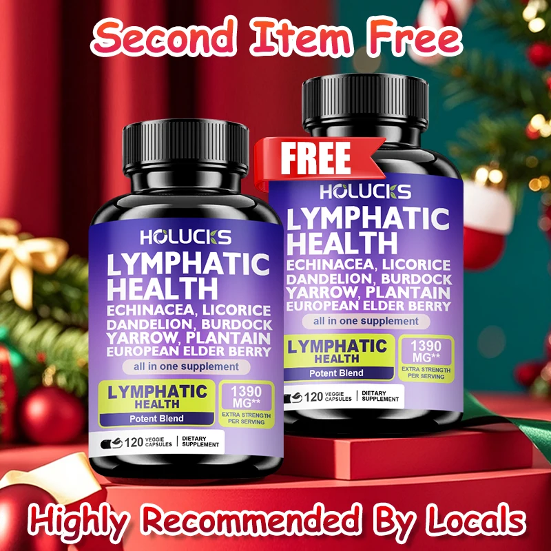 

Natural Lymphatic Health Supplement, with Dandellon Root Extract, for Reduces Swollen Lymph Nodes, Improves Circulation & Energy