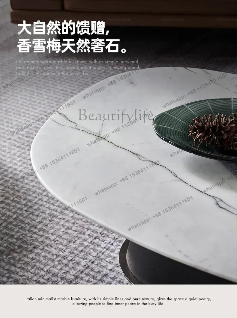 طاولة قهوة مربعة فاخرة بإضاءة رخامية بسيطة من FGItalian، مجموعة طاولة قهوة حجرية فاخرة #4