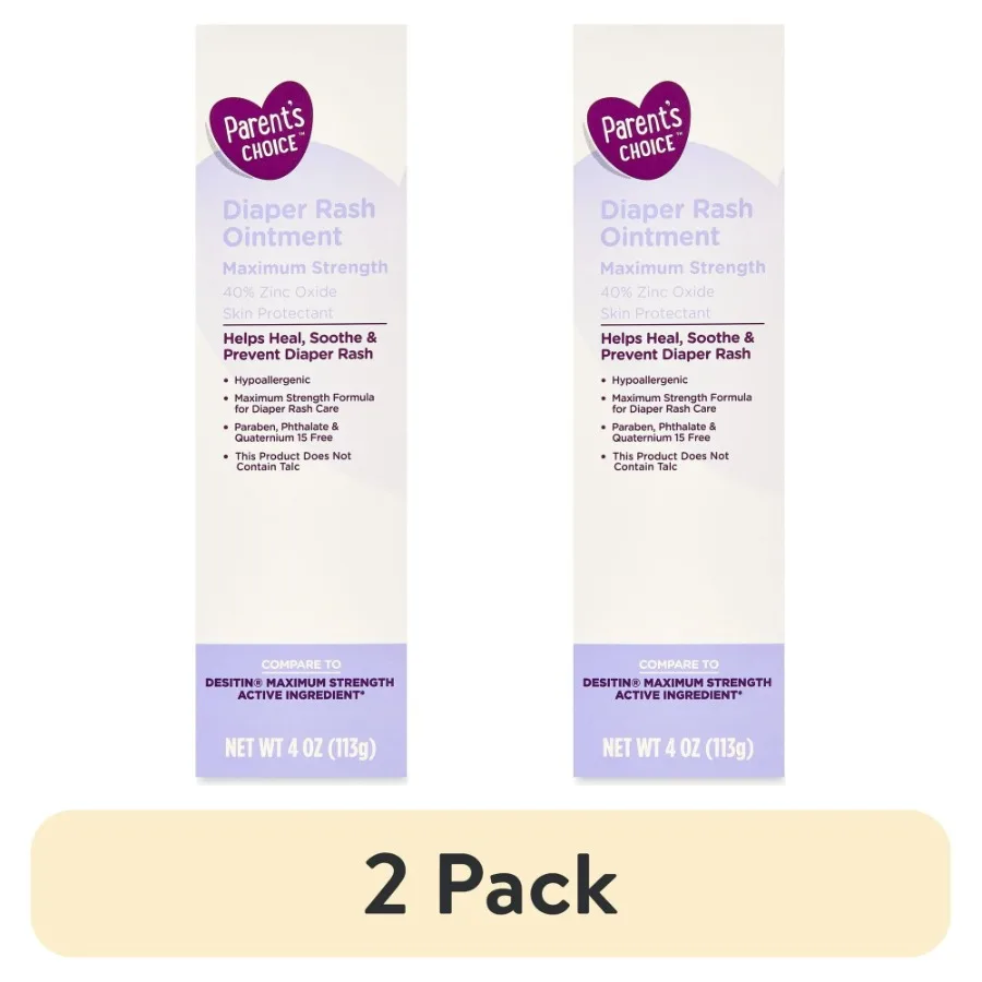 

2 pack Parent's Choice Diaper Rash Ointment 40 Zinc Oxide 4oz