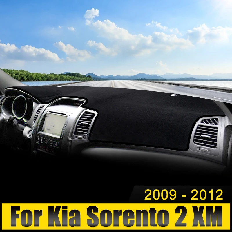 

For Kia Sorento 2 XM 2009 2010 2011 2012 Car Dashboard Cover Avoid Light Pad Sun Shade Anti-UV Carpets Non-Slip Anti-UV Mat