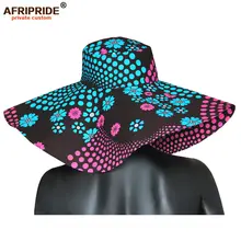 African Print Floral Wide Brim Sun Hat for Women #6
