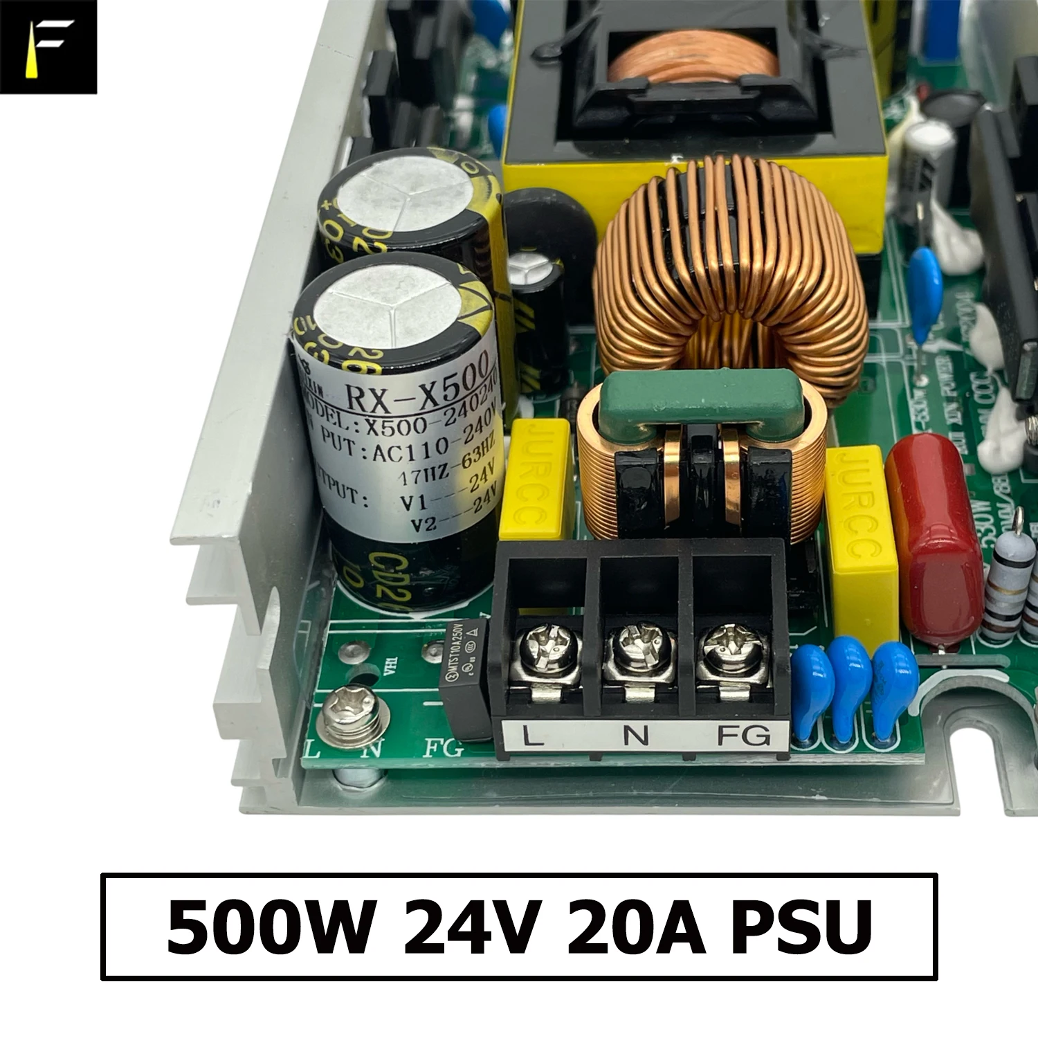 RX-X500 500W 24V 20A Alimentatore PSU per 19x40W LED Wash Zoom RGBW 4 in 1 Luce a testa mobile