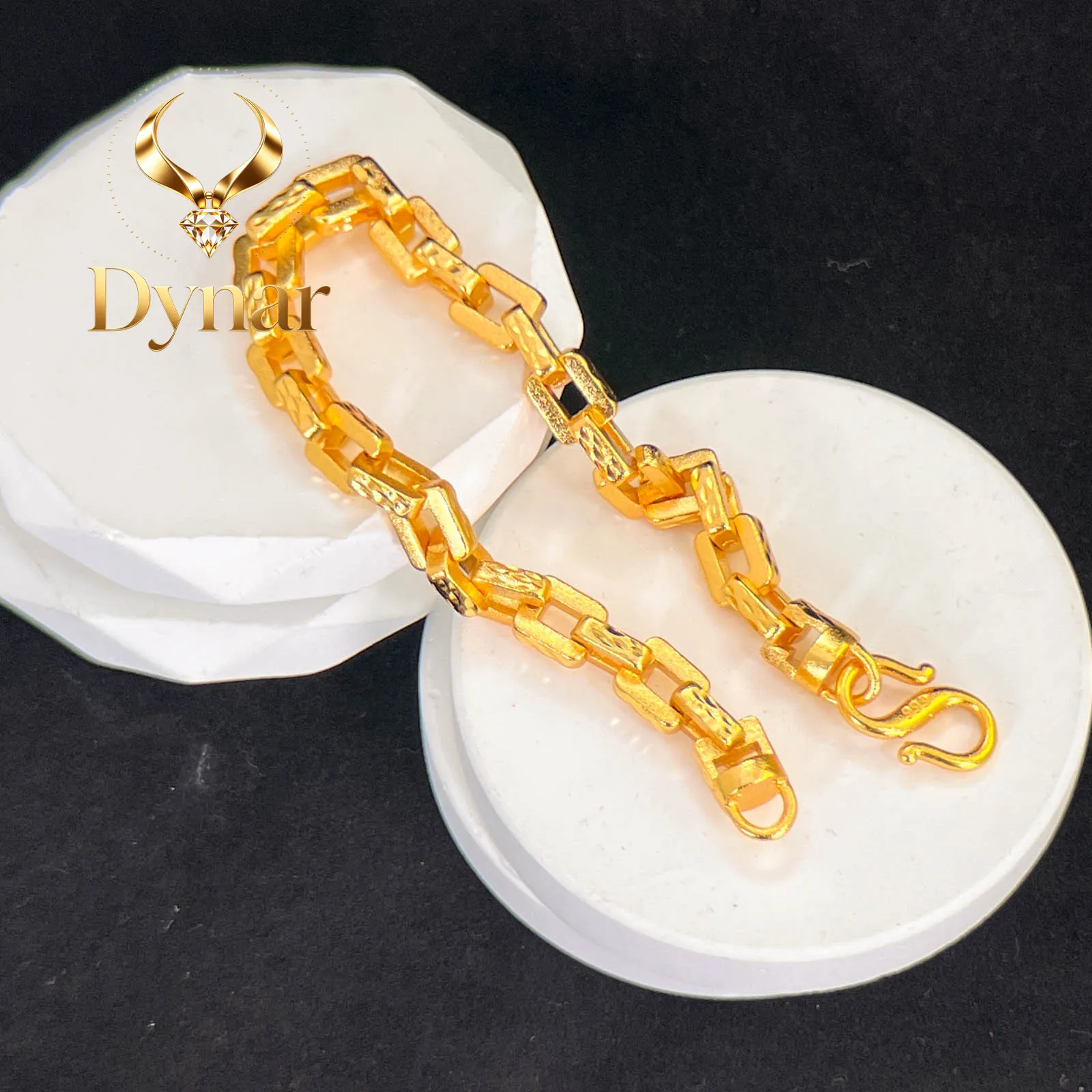 Dynar Jewelry  Jin Yicheng jewelry 9999 secret card bracelet 24K real gold men's square hand jewelry accessories fashion matchin
