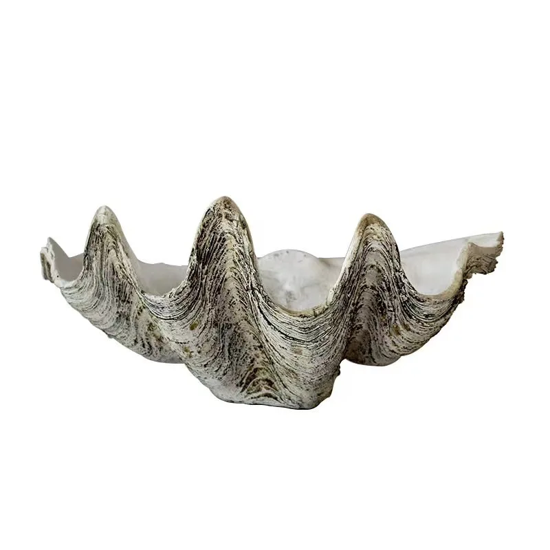 

American retro handicrafts, marine shell coral flower pot ornament, living room balcony flower pot ornament