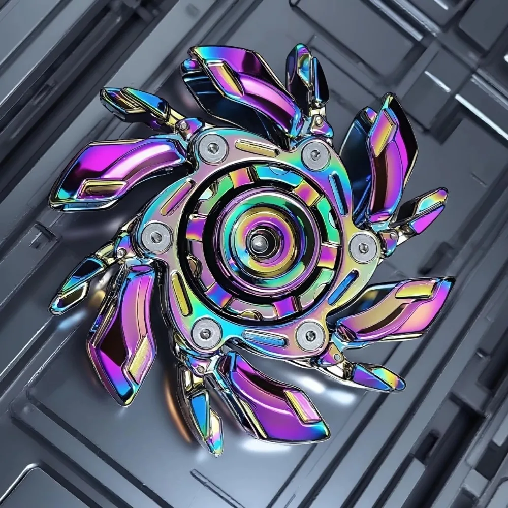 Adult Mechanical Fidget Spinner Premium Alloy Deformable Gyro Magnetic Metal Smooth Spin Spinning Office Relaxation