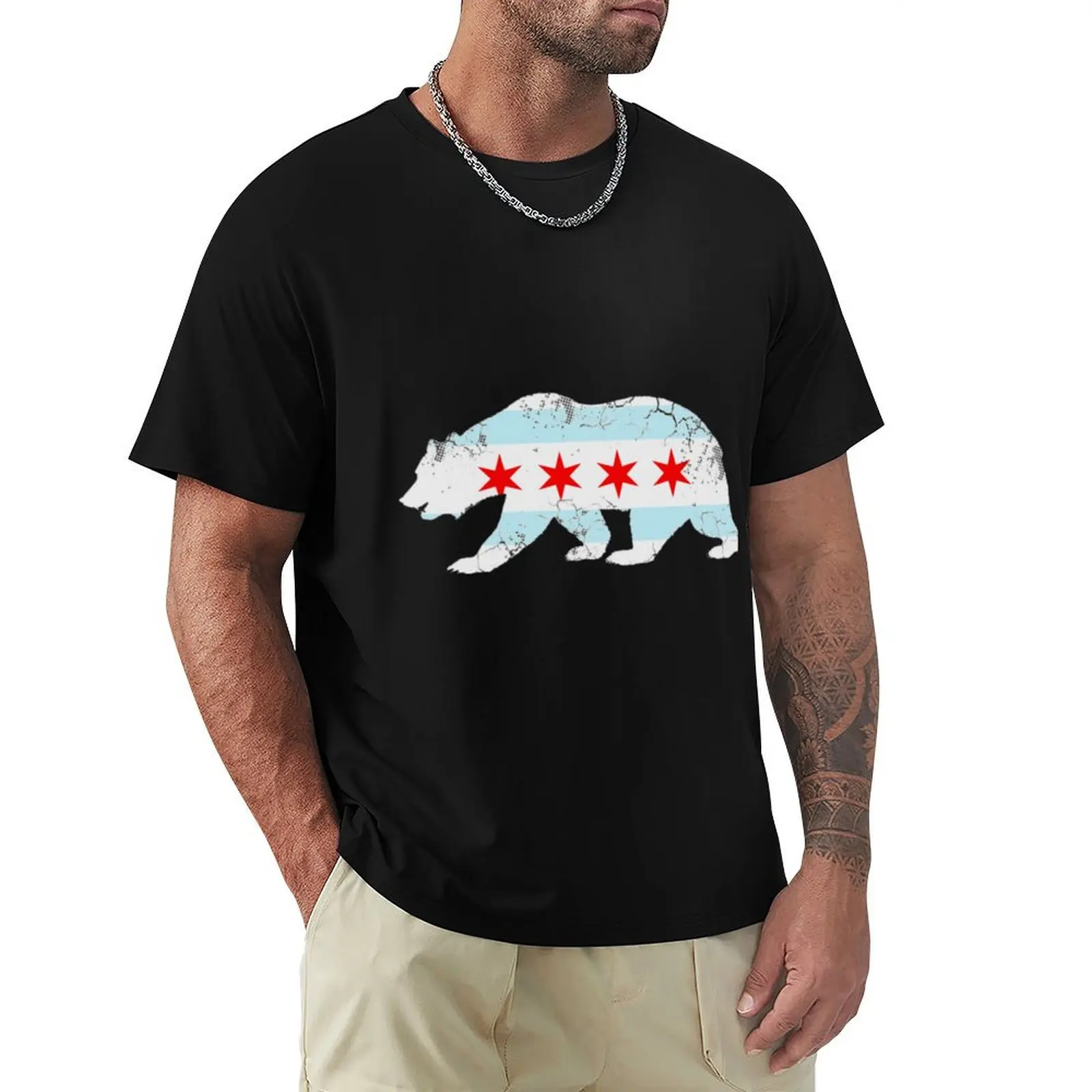 

California Bear Chicago Flag Transplant Family Home T-Shirt luxury designer Aesthetic clothing hippie clothes men clothes
