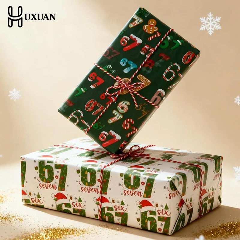 67 Christmas Wrapping Paper, 6 7 Wrapping Paper, 67 Meme Funny Christmas Gift Wrap , Six Seven Holiday Wrapping Papers