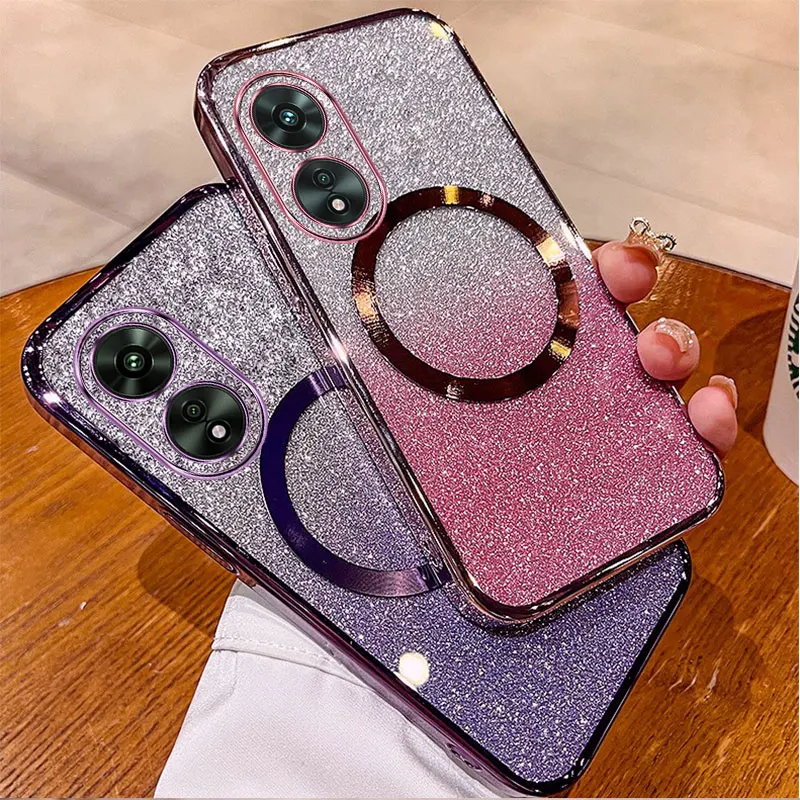 

For oppo reno 8t 4G reno 8t 5G Case Electroplated transparent phone case with flash paper lens fully covered and anti drop