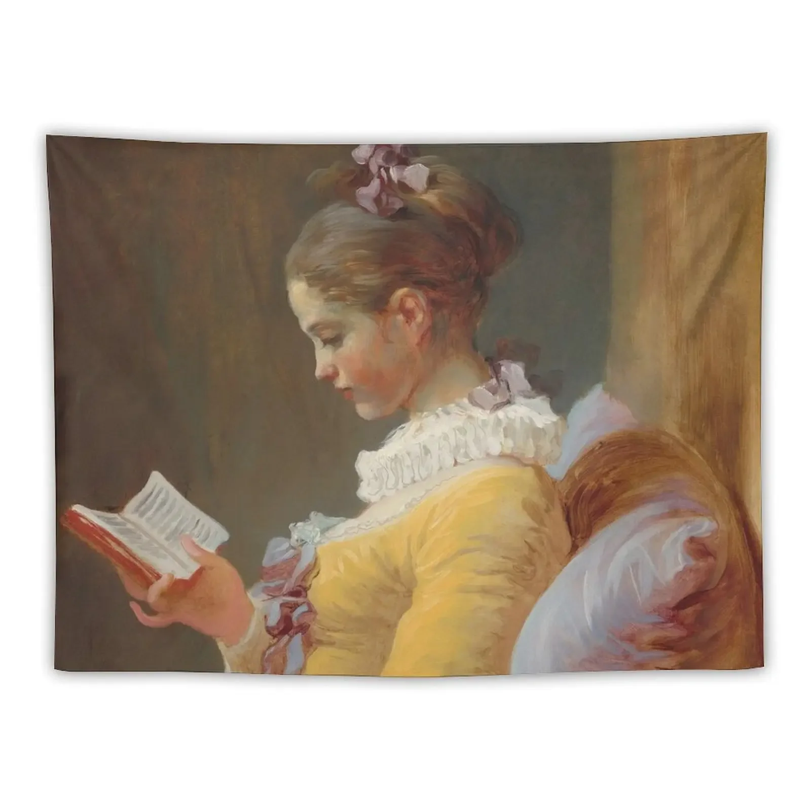 

A Young Girl Reading - Jean-Honoré Fragonard Tapestry Aesthetic Room Decorations For Bedroom Tapestry