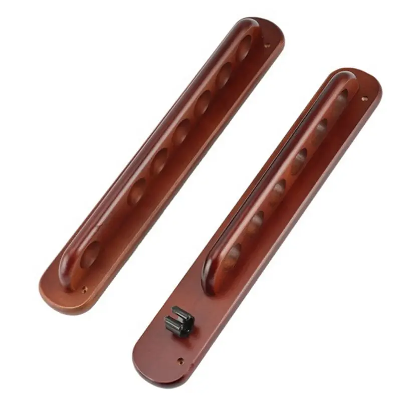 Billiard Cue Rack 7 Pool Cues Wall Mount Solid Wood Finish Hardwood Pool Cue Sticks Rack Billiard Stick Wall Rack, C