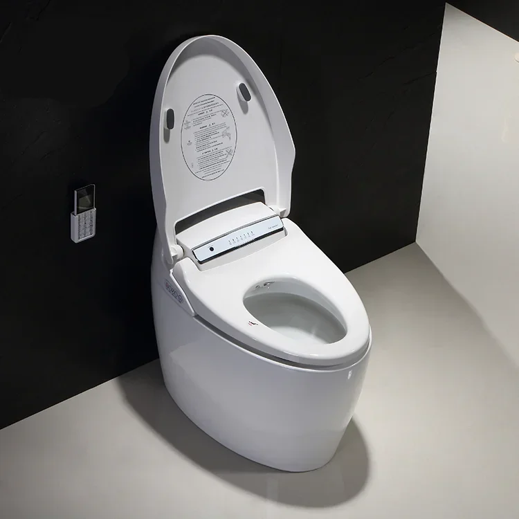 ฟังก์ชั่นทําความสะอาดฟลัชอัตโนมัติคุณภาพสูง One Piece Commode S-trap เซรามิคห้องน้ํา Smart Wc