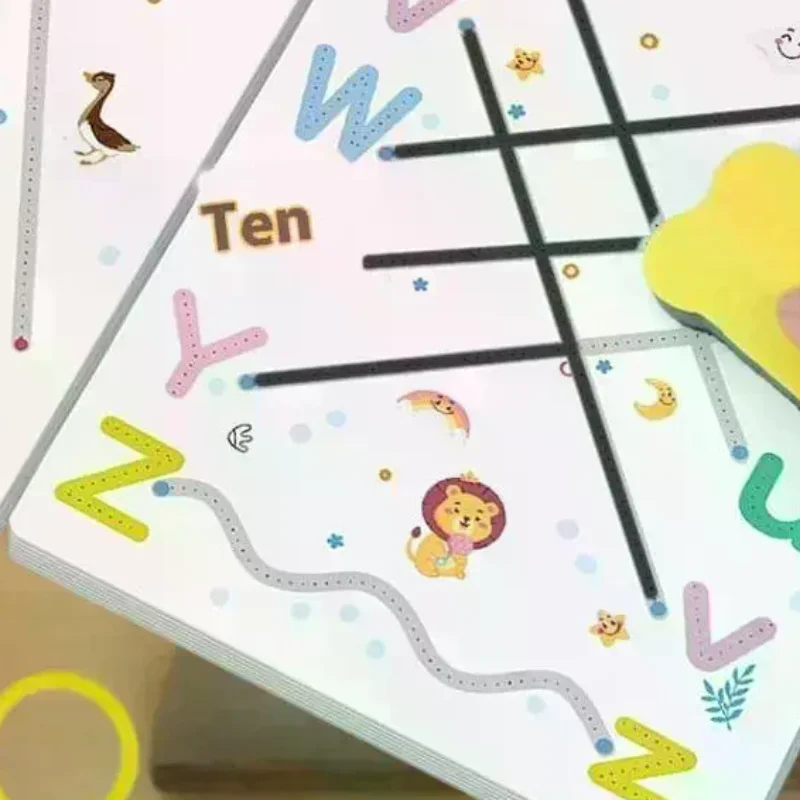 

32 Pages Writing Drawing Educational Picture Books Toddler Pen Control Training Workbook Baby Magical Tracing Practice Copybook