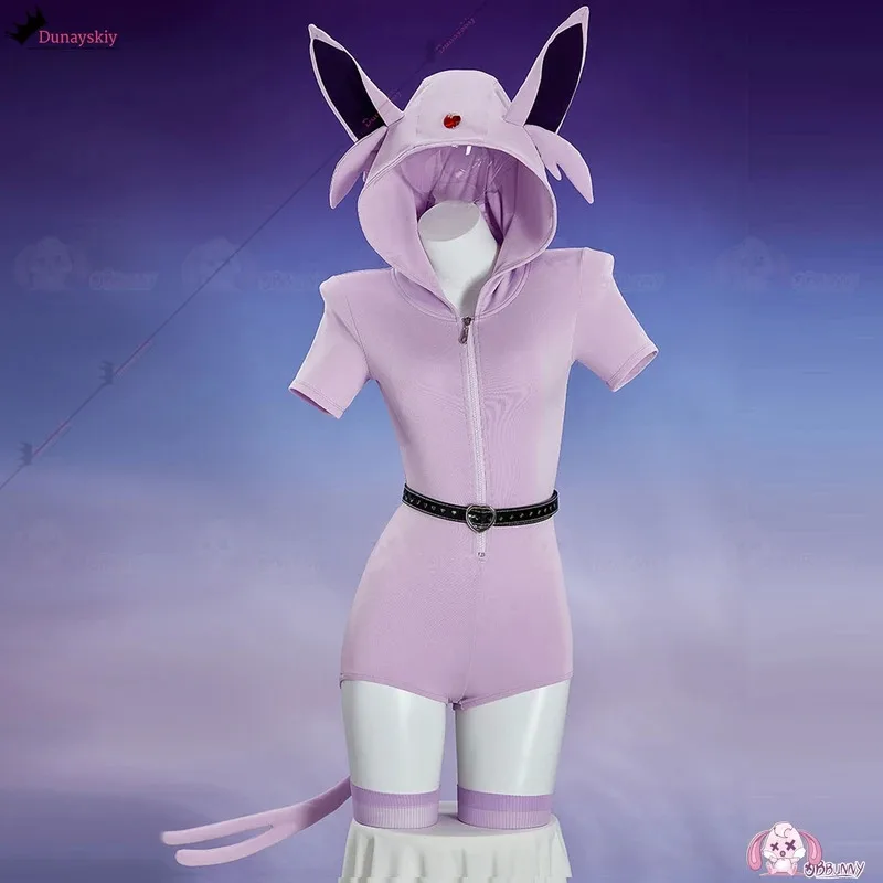 

Anime Vaporeon Cosplay Costume Summer Sexy Women's Bodysuit with Tail Belt and Socks Halloween Role-playing Suits Cute Jumpsuit