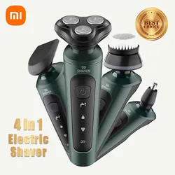 XIAOMI Electric Shaver USB Rechargeable Waterproof Ergonomic Washable Razor Rotary Wet Dry Double Use Male Electric Hair Trimmer