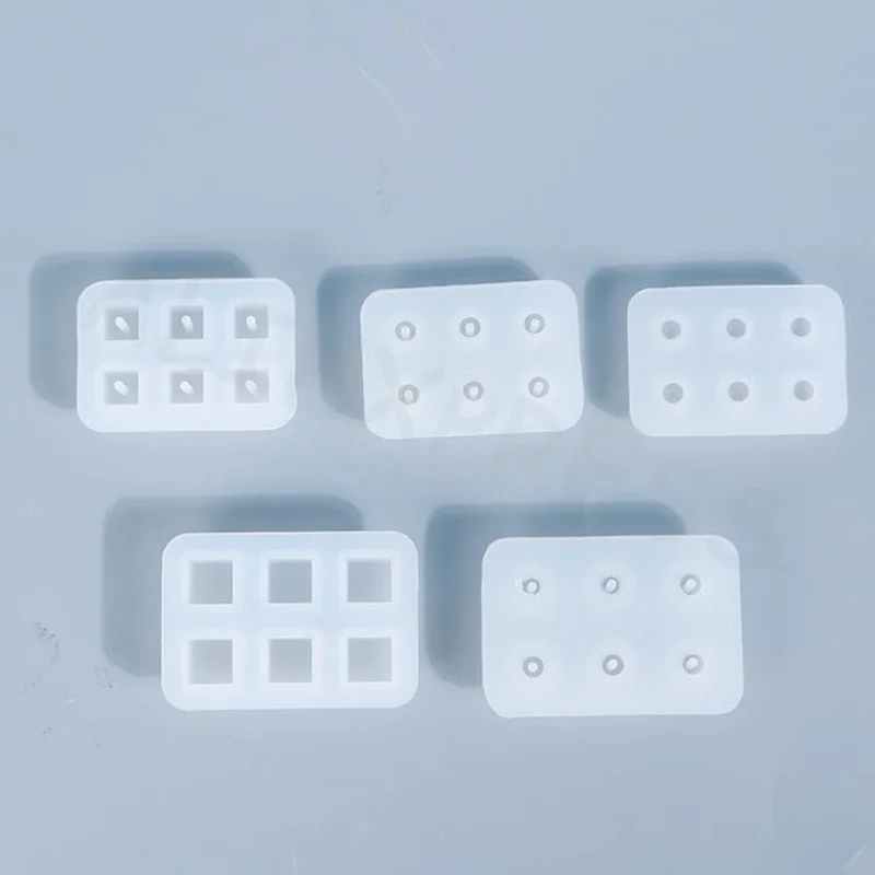 

DIY Epoxy Jewelry Rectangle Silicone Mould Square Bead Ball 6 Holes Pendant Making Mold for Handcraft Art