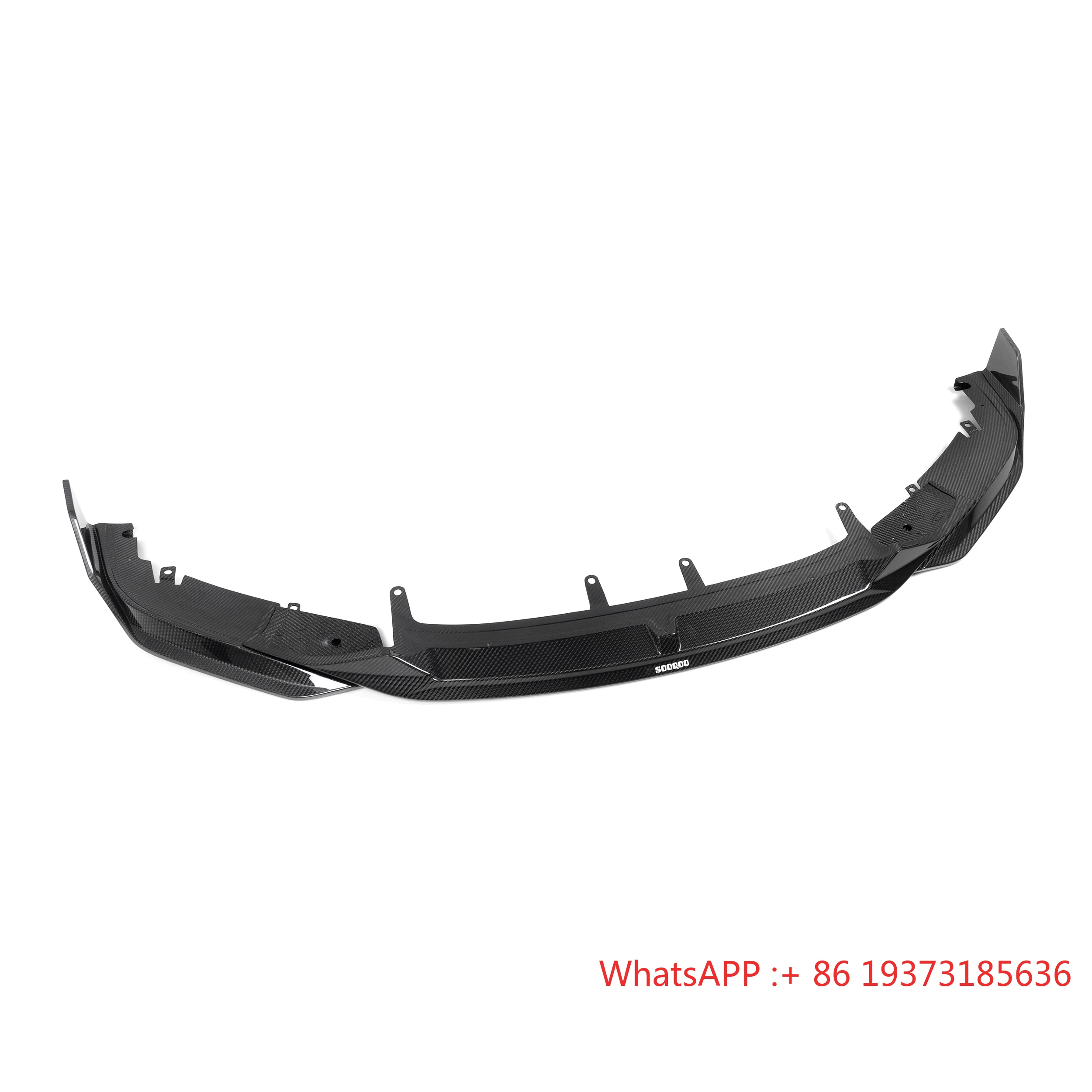 3 PCS 100% Dry Carbon Fiber SQ Style Front Bumper Lip for BMW 8 Series G14 G15 G16 2020+ Carbon Fiber Front Spoiler Lip