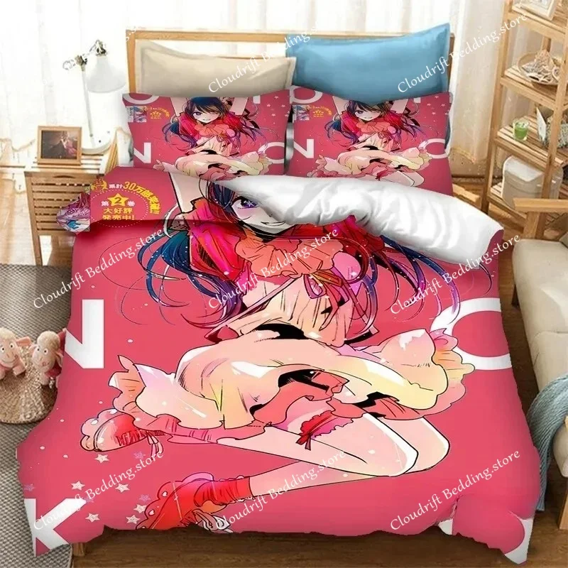 Anime OSHI NO KO 3D Printing Bedding Set Duvet Covers Pillowcases 23 Piece Comforter Bedding Sets Bedclothes Bed Home Textiles