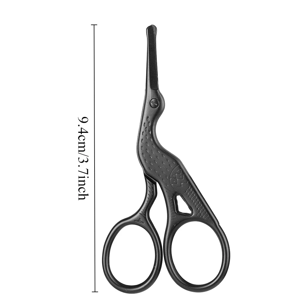 Facial Hair Scissors Rounded Professional Stainless Steel Mustache Nose Hair Beard Eyebrows Eyelashes Trimming Clippers