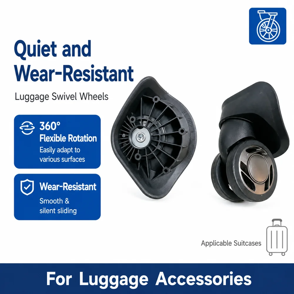 Universal Luggage Wheels For Shengyuan C-09 360° Swivel Caster Bracket Wear-Resistant Smooth Rolling Noise Reduction Replacement