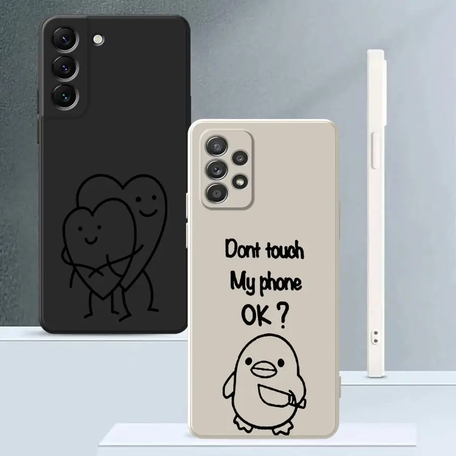 حافظة لهاتف سامسونج جالاكسي A24 A36 A26 A22 A52 A35 A15 A51 A16 A13 A14 A34 A11 A12 غطاء ناعم فن كرتوني مثير للاهتمام