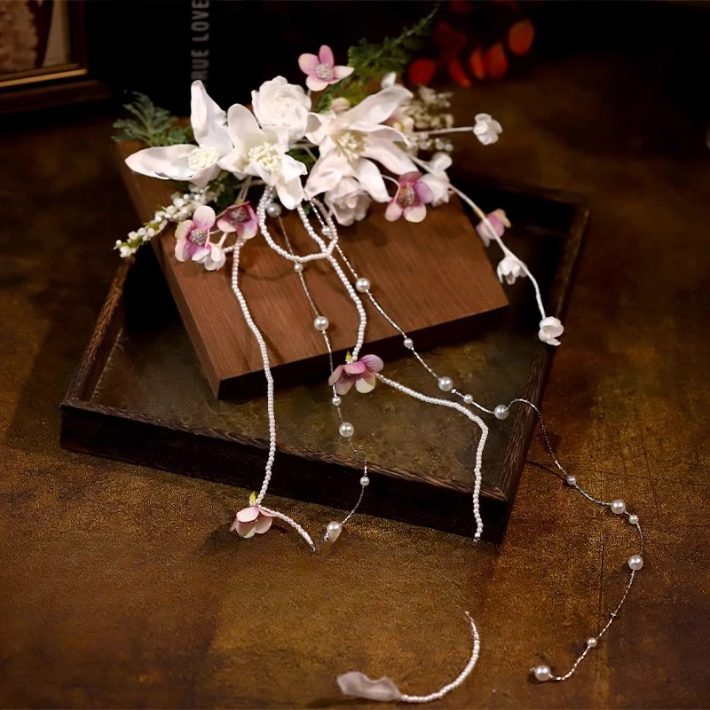 

Заколка для волос Mori Sweet с имитацией цветка, супер фея, аксессуары для волос с бахромой, свадебные, подходят для спален и гостиных