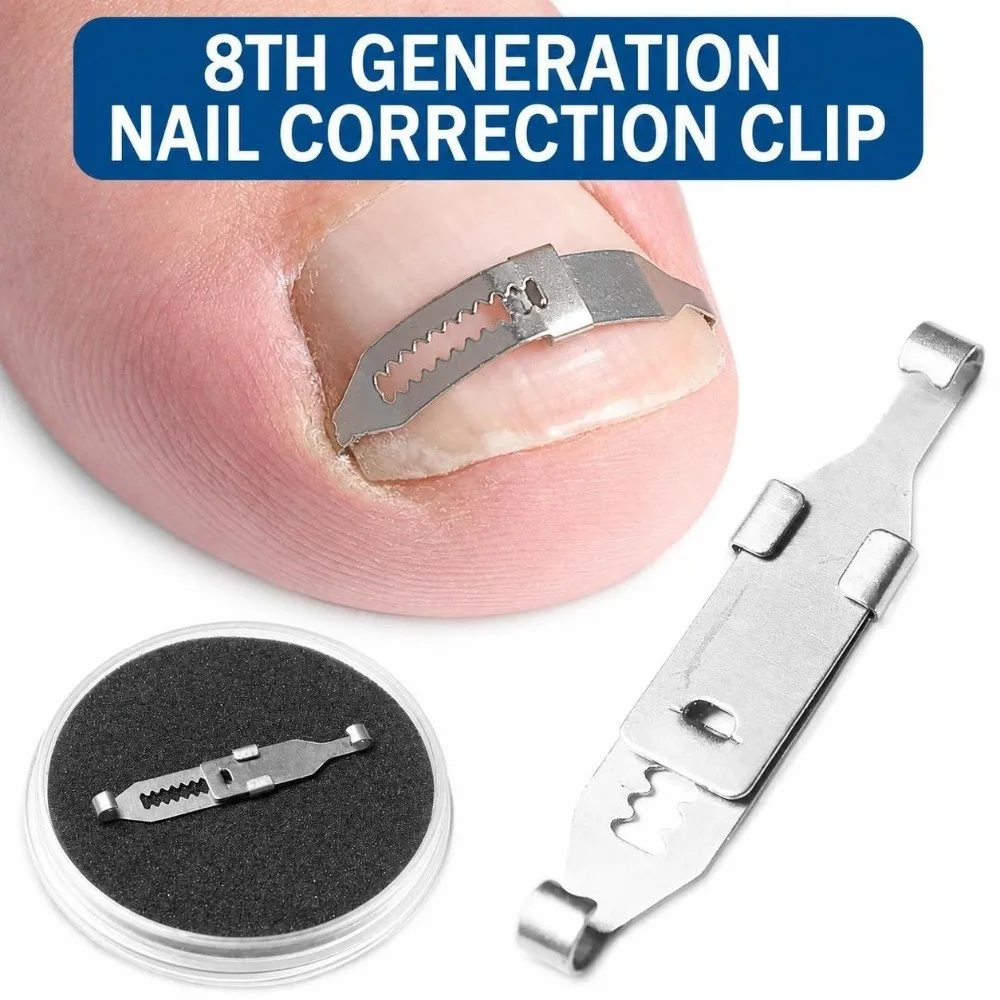 2PCS Adjustable Ingrown Toenail Treatment Stainless Professional Grade Ingrown Toenail Corrector Curved Design